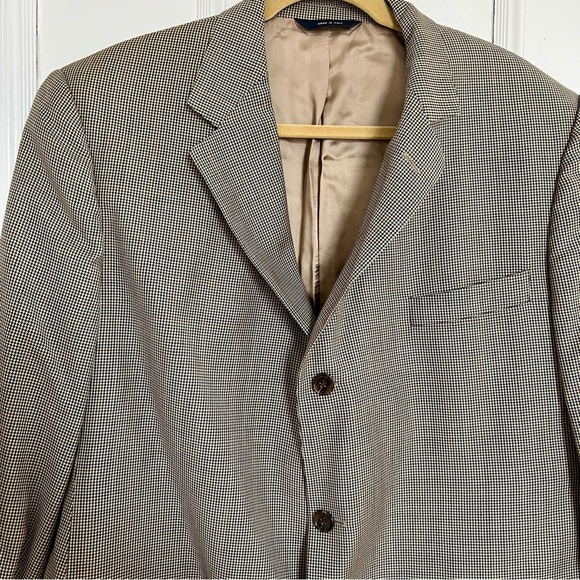 Vintage Italian Wool Hound’s Tooth Brooks Brothers Blazer - Picture 1 of 7
